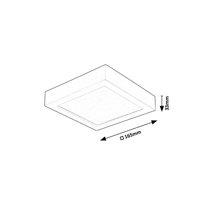 Rabalux - LED Stropní svítidlo LED/15W/230V 4000K 16x16 cm bílá