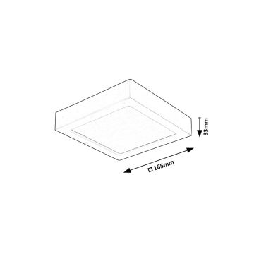 Rabalux - LED Stropní svítidlo LED/15W/230V 4000K 16x16 cm černá