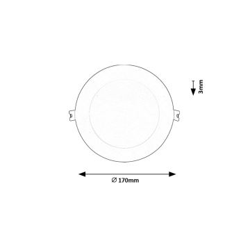 Rabalux - LED Podhledové svítidlo LED/12W/230V 3000K pr. 17 cm bílá