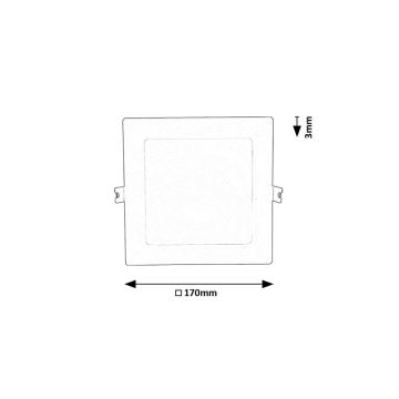 Rabalux - LED Podhledové svítidlo LED/12W/230V 3000K 17x17 cm bílá