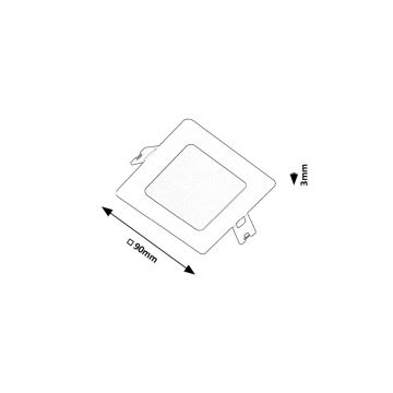 Rabalux - LED Podhledové svítidlo LED/3W/230V 9x9 cm černá