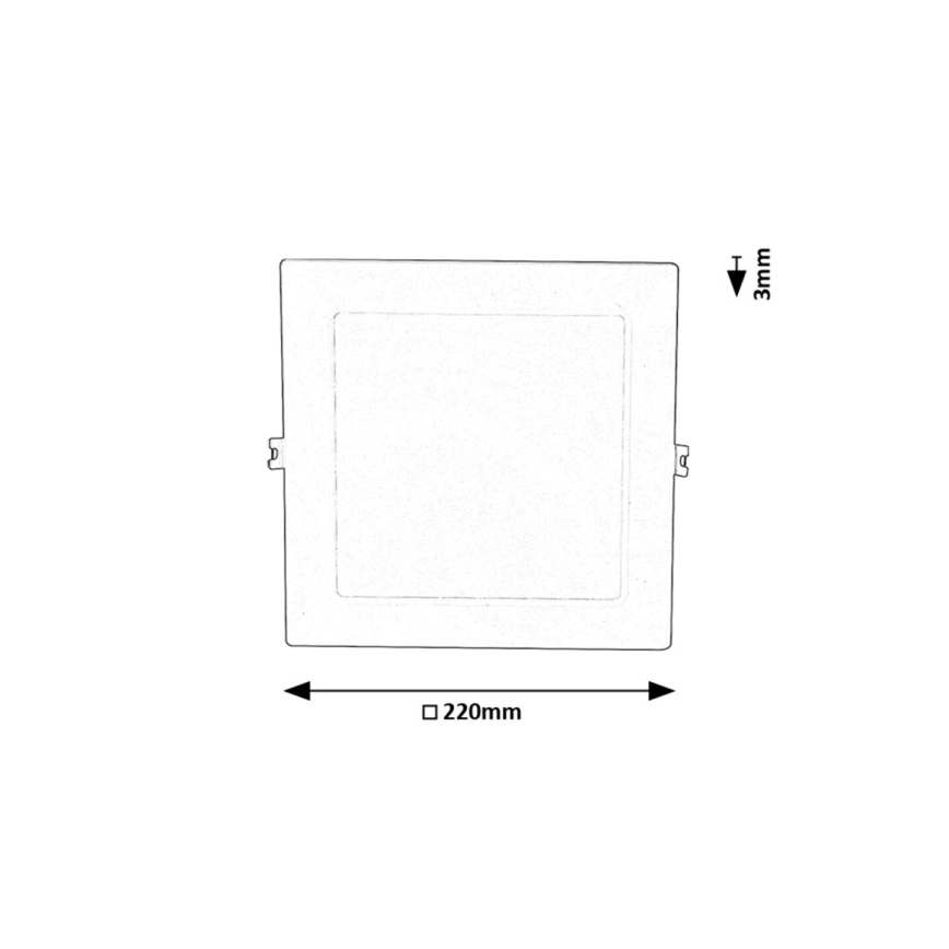 Rabalux - LED Podhledové svítidlo LED/18W/230V 22x22 cm bílá