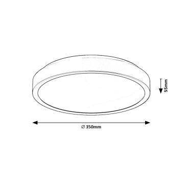 Rabalux - LED Koupelnové stropní svítidlo LED/36W/230V IP44 4000K pr. 35 cm bílá