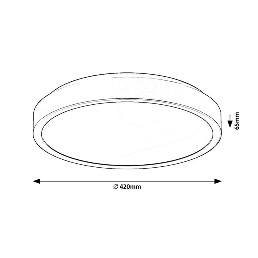 Rabalux - LED Koupelnové stropní svítidlo LED/48W/230V IP44 4000K pr. 42 cm bílá