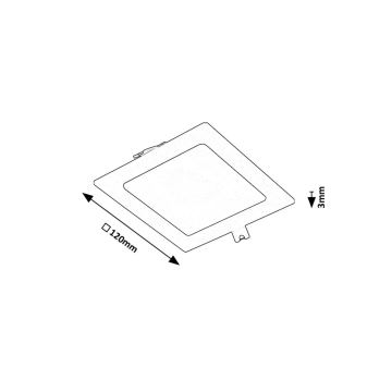 Rabalux - LED Podhledové svítidlo LED/6W/230V 12x12 cm černá