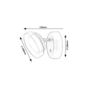 Rabalux - LED Stmívatelné nástěnné nabíjecí svítidlo LED/2W/5V 3000K 1800 mAh