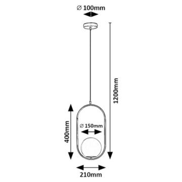 Rabalux - Lustr na lanku 1xE27/20W/230V