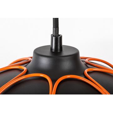 Rabalux - Lustr na lanku 1xE27/60W/230V černá/oranžová