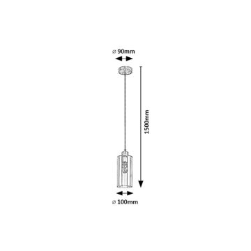 Rabalux - Lustr na lanku 1xE27/25W/230V dub