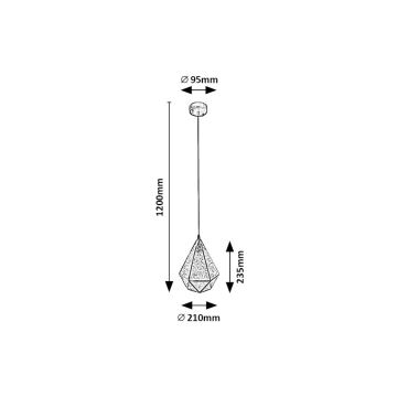 Rabalux - Lustr na lanku 1xE14/40W/230V modrá/zlatá