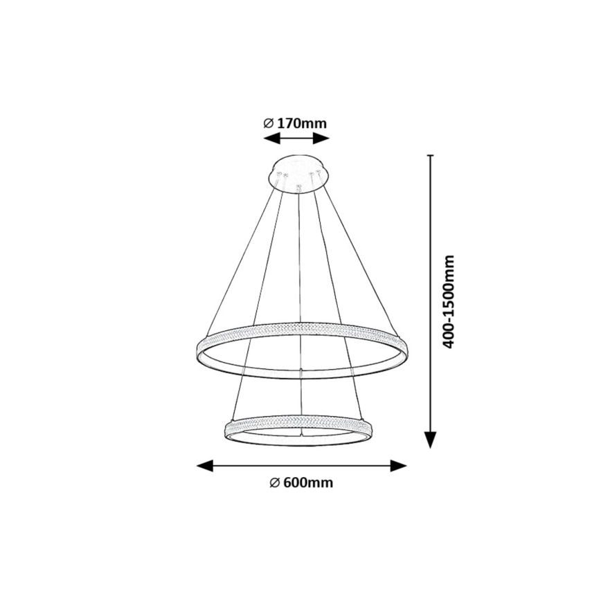 Rabalux - LED Lustr na lanku LED/60W/230V 3000K