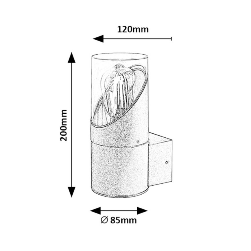 Rabalux - Venkovní nástěnné svítidlo 1xE27/28W/230V IP54