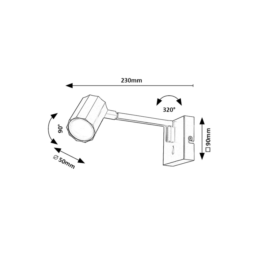 Rabalux - Nástěnná lampa 1xGU10/5W/230V