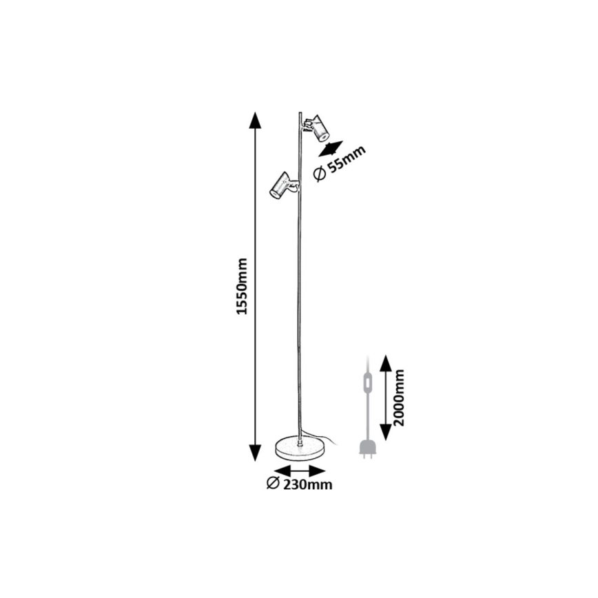 Rabalux - Stojací lampa 2xGU10/10W/230V