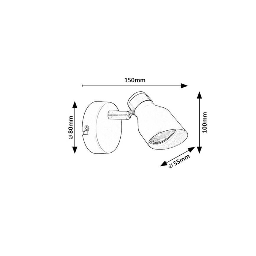 Rabalux - Nástěnné bodové svítidlo 1xGU10/25W/230V