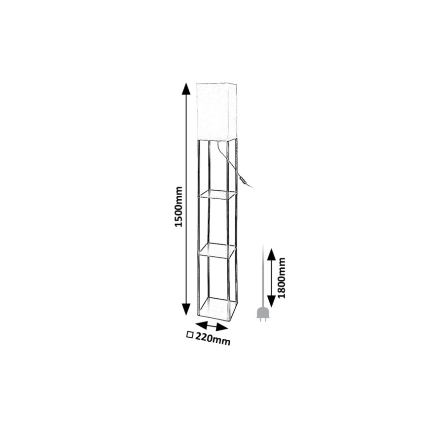 Rabalux - Stojací lampa s poličkami 1xE27/40W/230V