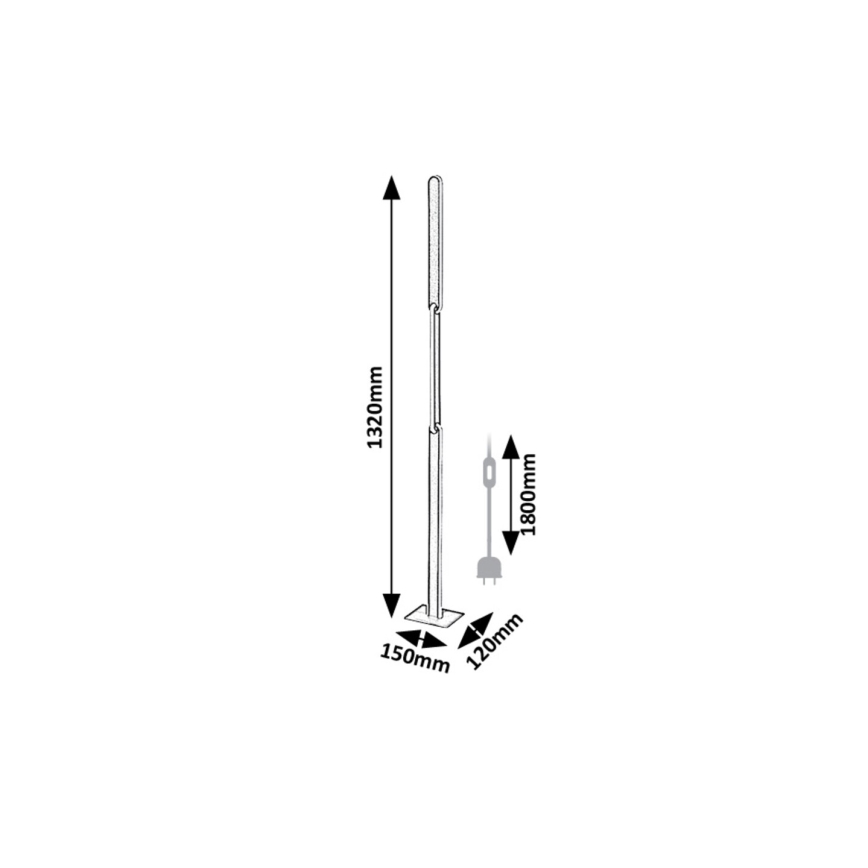 Rabalux - LED Stmívatelná stojací lampa LED/33W/230V 3000/4000K černá