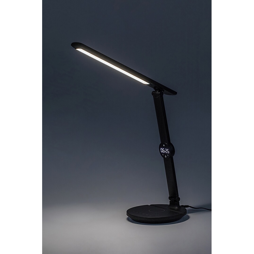 Rabalux - LED Stmívatelná dotyková stolní lampa s displejem LED/9W/230V 3000/4000/6500K