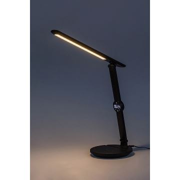 Rabalux - LED Stmívatelná dotyková stolní lampa s displejem LED/9W/230V 3000/4000/6500K