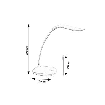 Rabalux - LED Stmívatelná flexibilní stolní lampa LED/2W/5V růžová