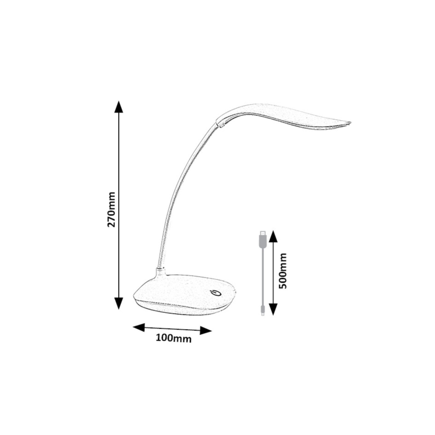 Rabalux - LED Stmívatelná flexibilní stolní lampa LED/2W/5V růžová