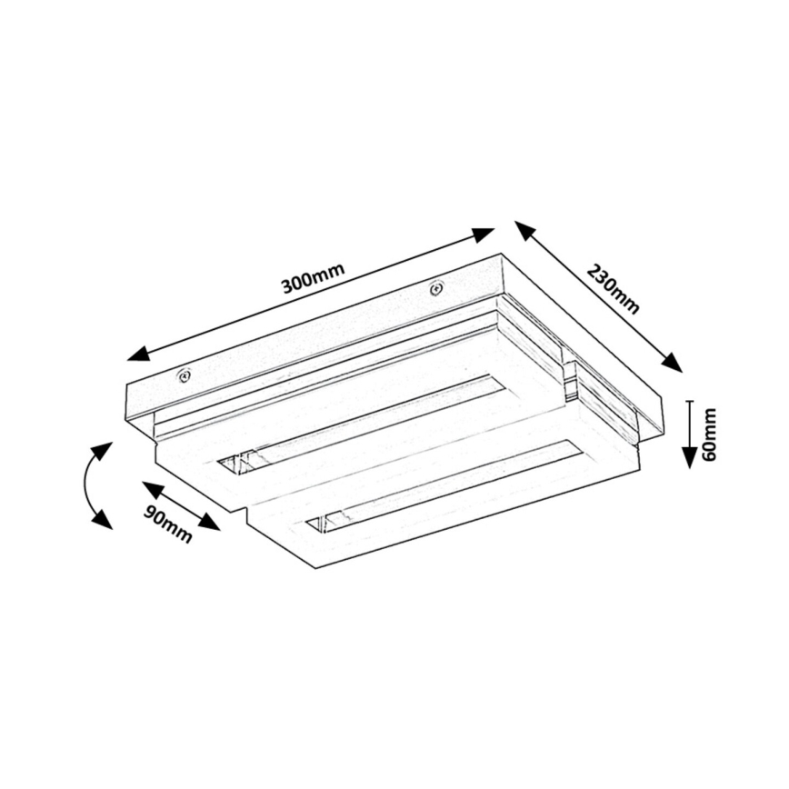 Rabalux - LED Koupelnové stropní svítidlo LED/24W/230V 4000K IP44