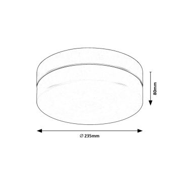 Rabalux - LED Koupelnové stropní svítidlo LED/15W/230V IP44 4000K pr. 23 cm černá