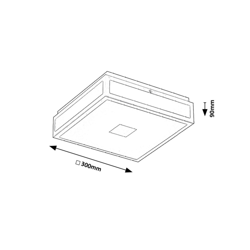 Rabalux - LED Koupelnové stropní svítidlo LED/18W/230V IP44 černá