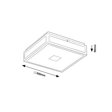 Rabalux - LED Koupelnové stropní svítidlo LED/18W/230V IP44 30x30 cm bílá