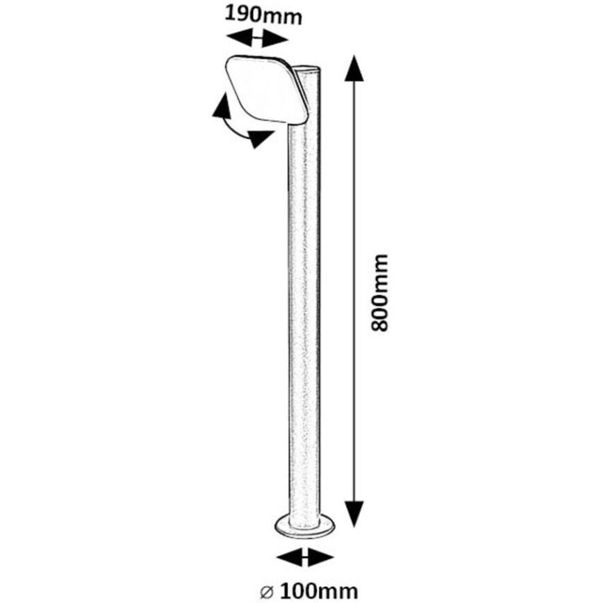 Rabalux - LED Venkovní flexibilní lampa LED/12W/230V IP44 80 cm černá