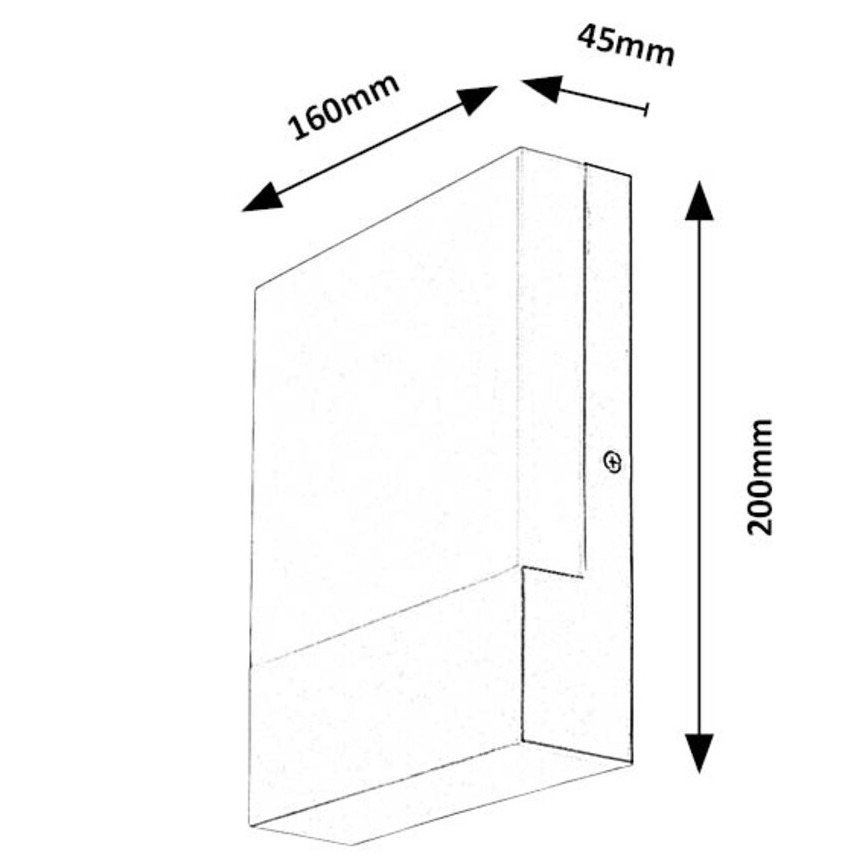 Rabalux - LED Venkovní nástěnné svítidlo LED/10W/230V IP44 bílá