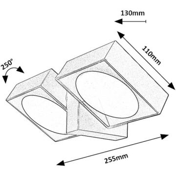 Rabalux - LED Venkovní nástěnné flexibilní svítidlo 2xLED/7W/230V IP54 antracit