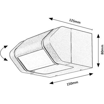 Rabalux - LED Venkovní nástěnné flexibilní svítidlo LED/8W/230V IP54 antracit