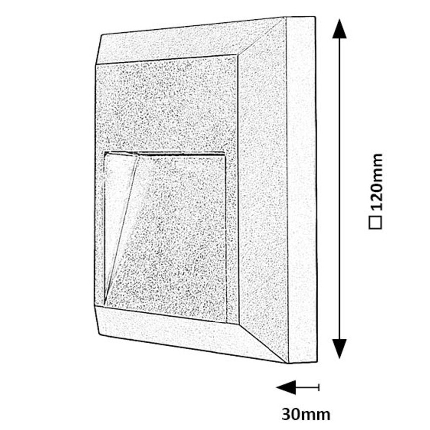 Rabalux - LED Venkovní schodišťové svítidlo LED/4W/230V IP65