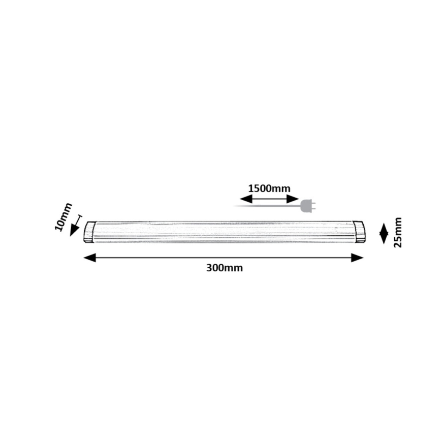 Rabalux - LED Stmívatelné podlinkové svítidlo LED/3W/230V 4000K 30 cm