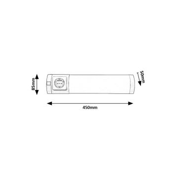 Rabalux - LED Podlinkové svítidlo se zásuvkou LED/5W/230V 4000K matný chrom