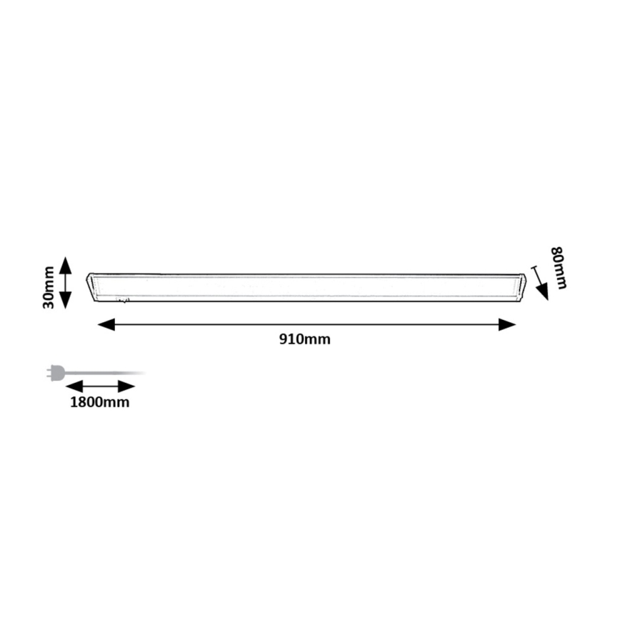 Rabalux - LED Podlinkové svítidlo LED/15W/230V 4000K 91 cm matný chrom