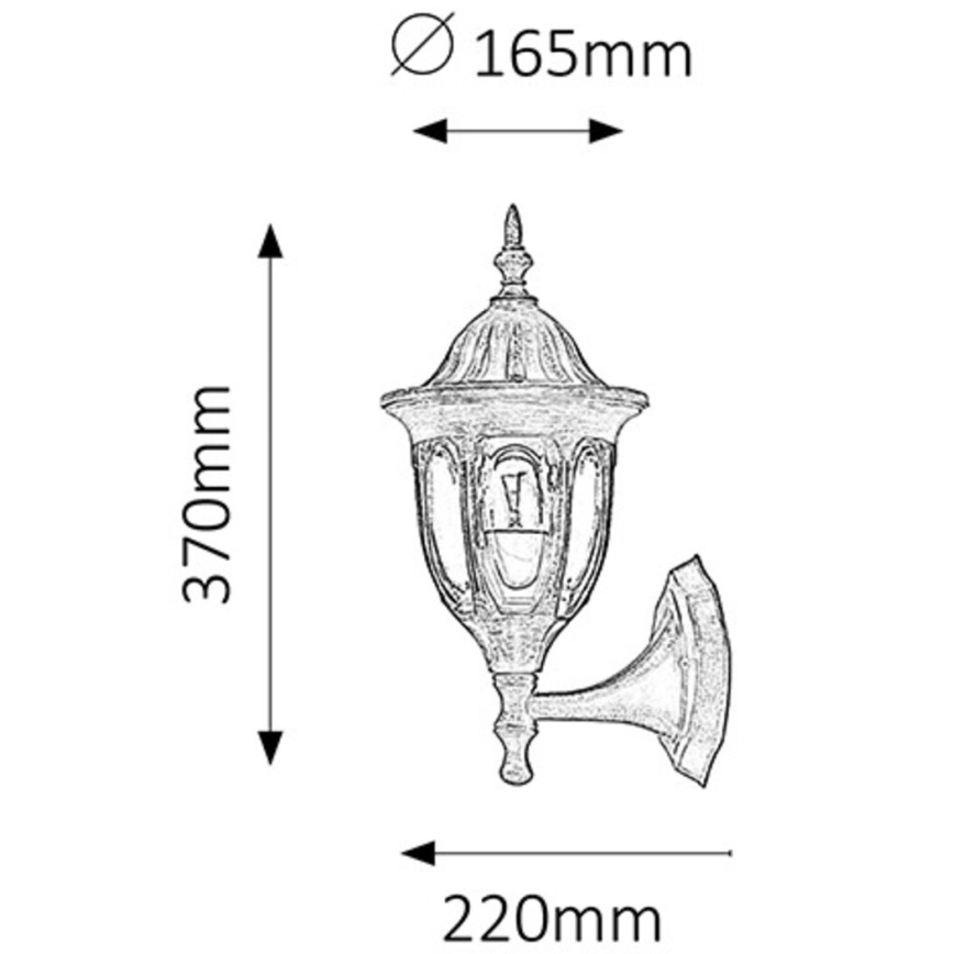 Rabalux - Venkovní nástěnné svítidlo 1xE27/60W/230V