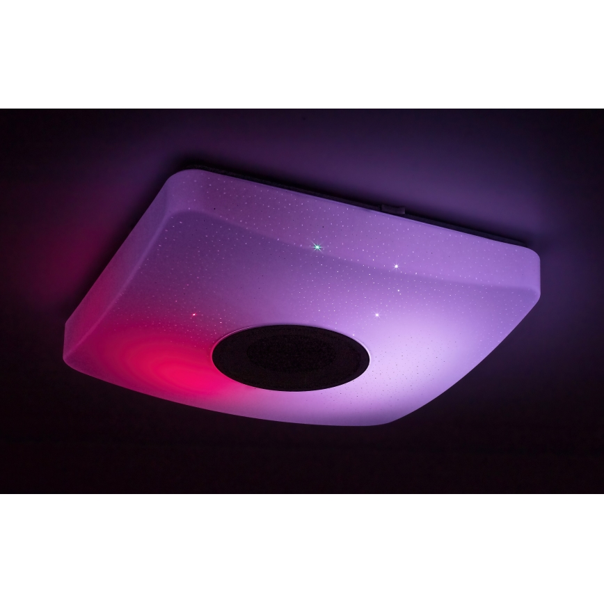 Rabalux - LED RGB Stmívatelné stropní svítidlo s reproduktorem LED/18W/230V 3000-6000K Bluetooth + dálkové ovládání