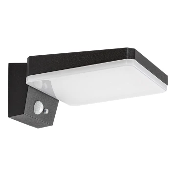 Rabalux - LED Stmívatelné solární nástěnné svítidlo se senzorem LED/4,4W/3,7V IP54 černá