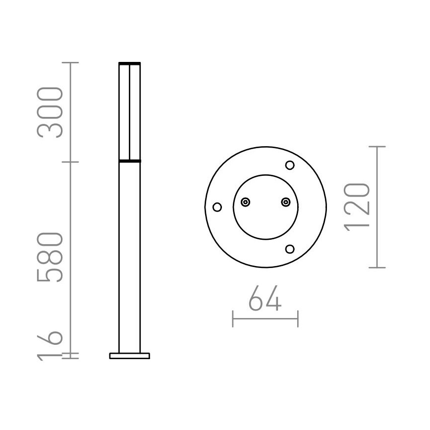 RED - Design Rendl - R10548 - LED Venkovní lampa VADIS LED/8W/230V IP54