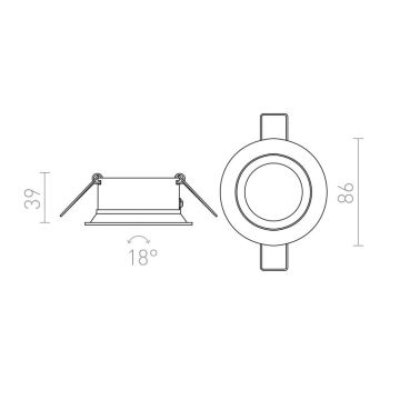 RED - Design Rendl - R11738 - Podhledové svítidlo SOBER 1xGU10/50W/230V bílá