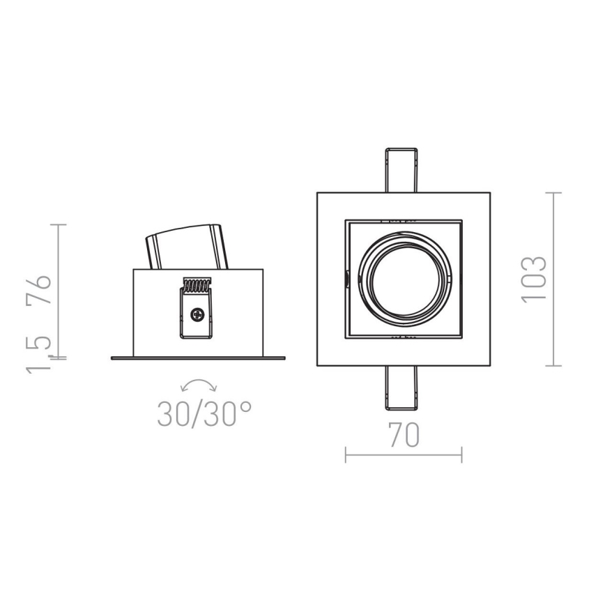 RED - Design Rendl - R12856 - LED Podhledové svítidlo BONDY LED/7W/230V