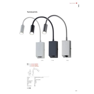 Redo 01-1193 - LED Flexibilní lampička HELLO LED/3W/230V bílá