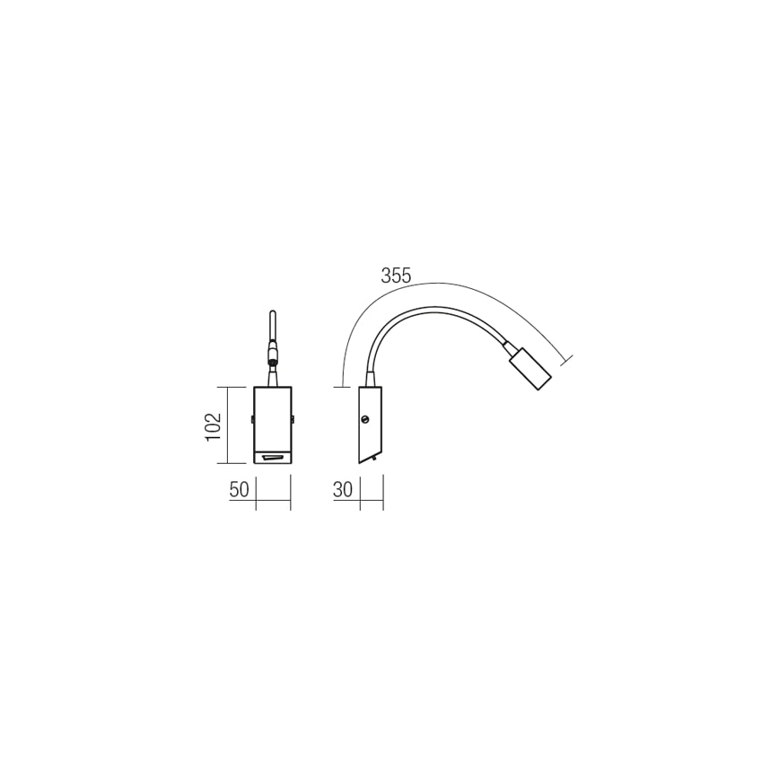 Redo 01-1193 - LED Flexibilní lampička HELLO LED/3W/230V bílá