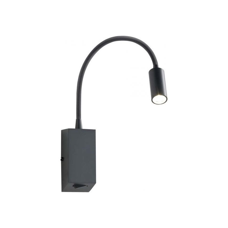 Redo 01-1194 - LED Flexibilní lampička HELLO LED/3W/230V černá