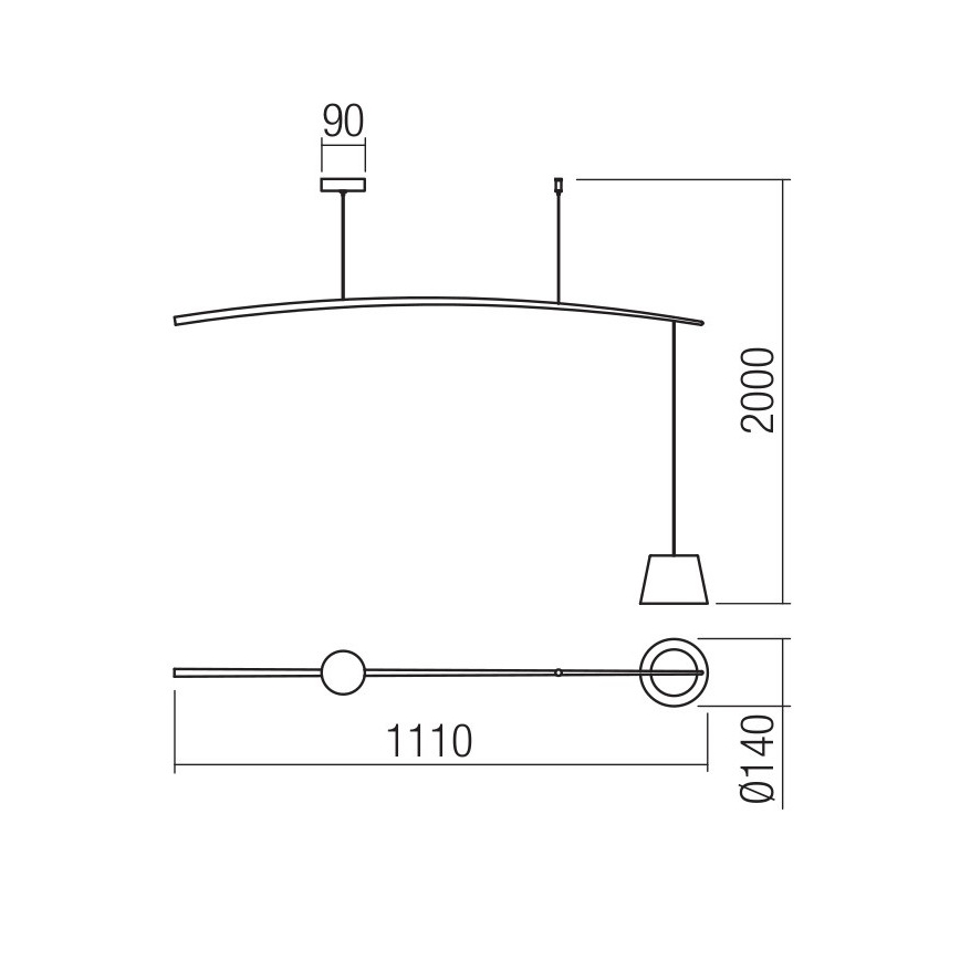 Redo 01-1497 - LED Lustr na lanku LOLLI LED/6W/230V bílá