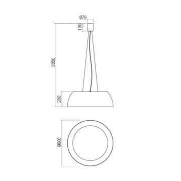 Redo 01-1732 - LED Lustr na lanku BLAIR LED/55W/230V 3000K bílá