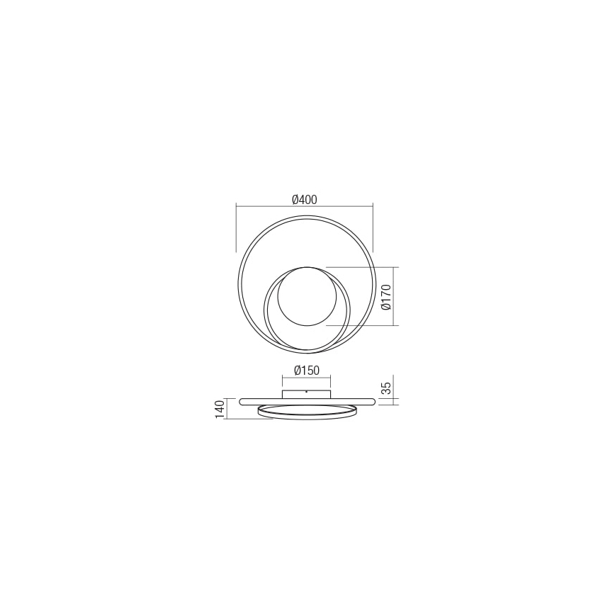 Redo 01-1789 - LED Stmívatelné nástěnné svítidlo TORSION LED/27W/230V bílá