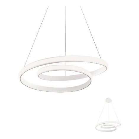 Redo 01-1793 - LED Stmívatelný lustr na lanku TORSION LED/29W/230V pr. 55 cm bílá